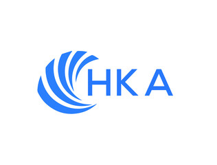 HKA Flat accounting logo design on white background. HKA creative initials Growth graph letter logo concept. HKA business finance logo design.
