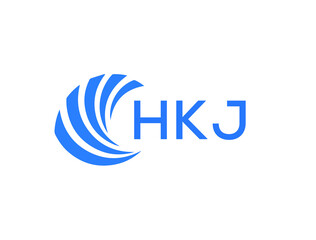 HKJ Flat accounting logo design on white background. HKJ creative initials Growth graph letter logo concept. HKJ business finance logo design.
