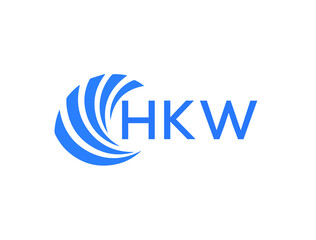 HKW Flat accounting logo design on white background. HKW creative initials Growth graph letter logo concept. HKW business finance logo design.
