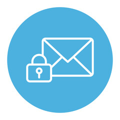 Email Lock Vector icon which is suitable for commercial work and easily modify or edit it
