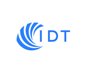 IDT Flat accounting logo design on white background. IDT creative initials Growth graph letter logo concept. IDT business finance logo design.
