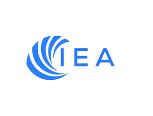 IEA Flat accounting logo design on white background. IEA creative initials Growth graph letter logo concept. IEA business finance logo design.
