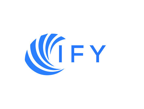 IFY Flat accounting logo design on white background. IFY creative initials Growth graph letter logo concept. IFY business finance logo design.
