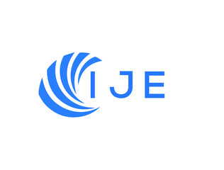 IJE Flat accounting logo design on white background. IJE creative initials Growth graph letter logo concept. IJE business finance logo design.
