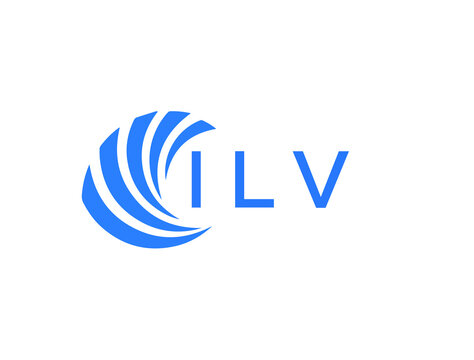 ILV Flat accounting logo design on white background. ILV creative initials Growth graph letter logo concept. ILV business finance logo design.
