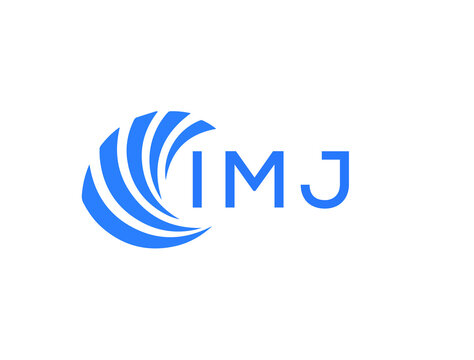 IMJ Flat accounting logo design on white background. IMJ creative initials Growth graph letter logo concept. IMJ business finance logo design.
