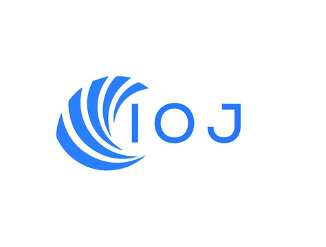 IOJ Flat accounting logo design on white background. IOJ creative initials Growth graph letter logo concept. IOJ business finance logo design.
