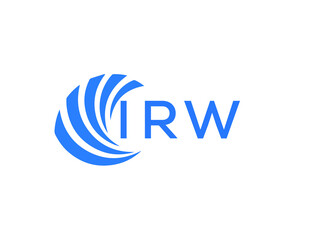 IRW Flat accounting logo design on white background. IRW creative initials Growth graph letter logo concept. IRW business finance logo design.
