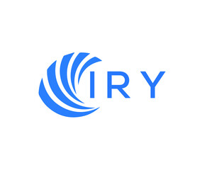 IRY Flat accounting logo design on white background. IRY creative initials Growth graph letter logo concept. IRY business finance logo design.
 - obrazy, fototapety, plakaty
