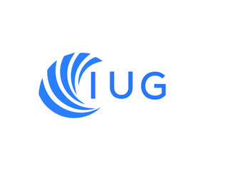 IUG Flat accounting logo design on white background. IUG creative initials Growth graph letter logo concept. IUG business finance logo design.
