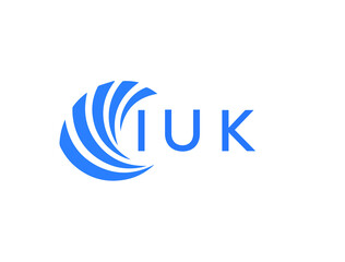 IUK Flat accounting logo design on white background. IUK creative initials Growth graph letter logo concept. IUK business finance logo design.
