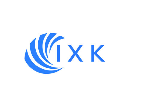 IXK Flat accounting logo design on white background. IXK creative initials Growth graph letter logo concept. IXK business finance logo design.
