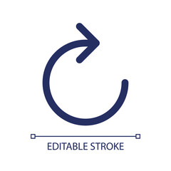 Repeat once RGB color ui icon. Repetition of single item. Media player control. Simple line element. GUI, UX design for mobile app. Vector isolated pictogram. Editable stroke. Arial font used © IMG visuals icons