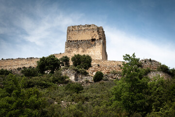 Fototapeta na wymiar Castle of Lanos in Ocio village, Alava province in Spain
