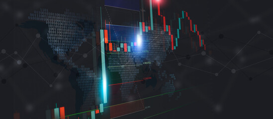 trading market candles banner