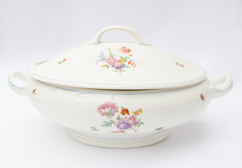 Antique porcelain soup bowl