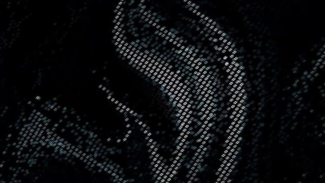 The pattern of moving hashtags on black background.