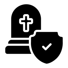 Obraz premium life insurance glyph icon
