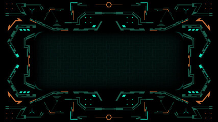 Futuristic HUD interface with copy space.