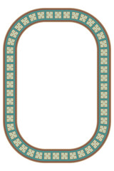 Ethnic frame. Rectangular border with native american pattern. Size 10 x 15. Aspect ratio 2:3