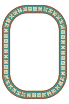 Ethnic frame. Rectangular border with native american pattern. Size 10 x 15. Aspect ratio 2:3