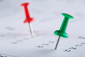 Important date and calendar appointment. pin on calendar.