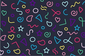 Geometric seamless pattern in doodle style. Simple, hand drawn, abstract template design for printing on textiles, paper. Vector illustration
