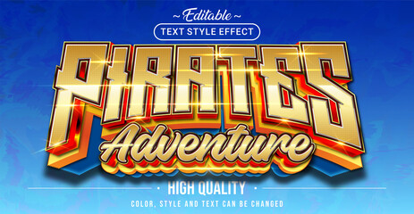 Editable Text Style Effect - Pirates Adventure Text Style Theme.