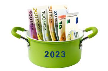 2023, Geld, Geldtopf, Euro - 513509134