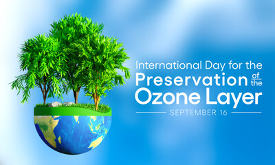 World Ozone day is observed every year on September 16 to spread awareness among people about the depletion of Ozone Layer and find possible solutions to preserve it. 3D Rendering