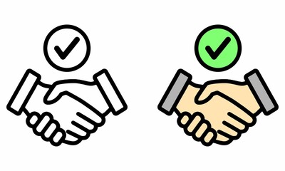 Illustration Vector Graphic of Handshake, agreement, deal Icon