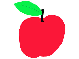 Hand drawn apple abstract vector illustration. Hand-drawn vector graphics.