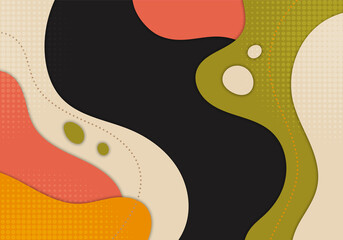 Fototapeta premium Abstract colorful template design artwork decoration style. Overlapping minimal background.