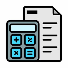 Illustration Vector Graphic of Accounting, calculator, calculation Icon