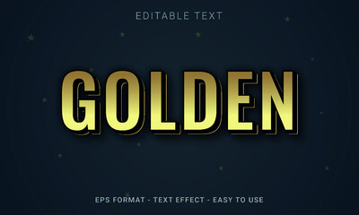 Golden 3D Text Style