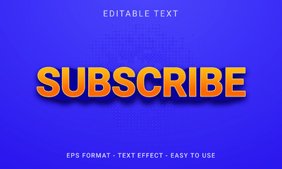 Obraz premium Subscribe Text Effect