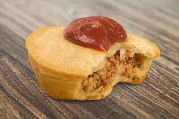 Homemade round cake made of green corn and cheese, food concept