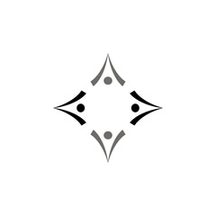 Fototapeta premium group icon logo vector illustration design