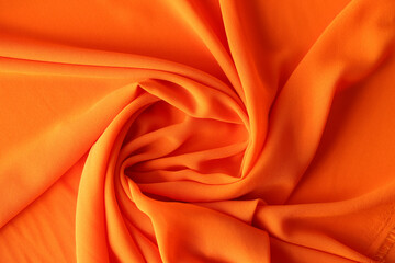 Orange texture of cotton or synthetic fabric