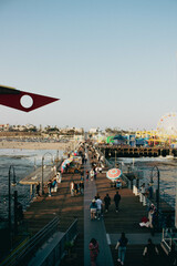 Santa Monica Pier golden hour