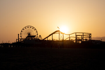 Theme Park at dusk