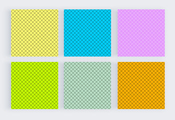 Groovy retro social media backgrounds with black square lines
