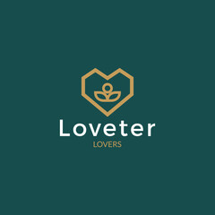 Nature Elegant Love Line Logo Vector. Heart Nature Luxury Monogram Logo Identity for Branding, Business, Appare, Fasion, Jewellery and Luxury Brand