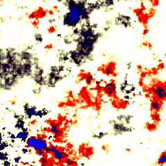 Red blue black background, ink splashes