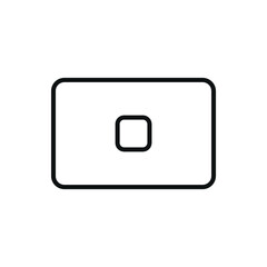 Editable stop media button line icon. Vector illustration isolated on white background. using for website or mobile app