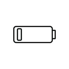 Editable low battery line icon. Vector illustration isolated on white background. using for website or mobile app