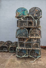 Single stack of lobster pots