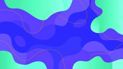 Modern abstract fluid organic with colorful background