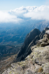 Aerial view from the top of a hill