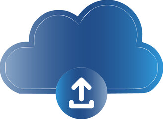 Upload cloud vector icons, store and transfer information and data on the Internet